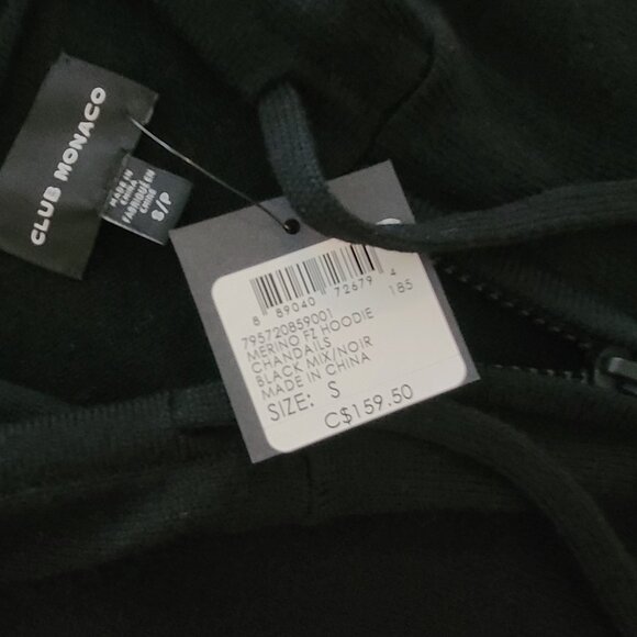 Club Monaco Extra Fine Merino Wool Zip-up Hoodie - Picture 4 of 8